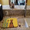 Caroline's Treasures WDK5313DDM Summer Sunflowers Black and Tan Airedale Terrier Dish Drying Mat Absorbent Dish Drying Mat Pad for Kitchen Counter Dish Drainer Mat for Countertop, 14 x 21", Multicolor view 2