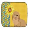Caroline's Treasures WDK5454DDM Summer Sunflowers Gold Pekingese Dish Drying Mat Absorbent Dish Drying Mat Pad for Kitchen Counter Dish Drainer Mat for Countertop, 14 x 21", Multicolor view 1