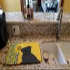 Caroline's Treasures WDK5471DDM Summer Sunflowers Black Pug Dish Drying Mat Absorbent Dish Drying Mat Pad for Kitchen Counter Dish Drainer Mat for Countertop, 14 x 21", Multicolor view 2