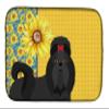 Caroline's Treasures WDK5487DDM Summer Sunflowers Black Shih Tzu Dish Drying Mat Absorbent Dish Drying Mat Pad for Kitchen Counter Dish Drainer Mat for Countertop, 14 x 21", Multicolor view 1