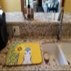 Caroline's Treasures WDK5491DDM Summer Sunflowers Grey Siberian Husky Dish Drying Mat Absorbent Dish Drying Mat Pad for Kitchen Counter Dish Drainer Mat for Countertop, 14 x 21", Multicolor view 2