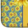Caroline's Treasures WDK5373DDM Summer Sunflowers Red and White Chihuahua Dish Drying Mat Absorbent Dish Drying Mat Pad for Kitchen Counter Dish Drainer Mat for Countertop, 14 x 21", Multicolor view 4