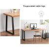 PC Desk Modern Simple Style PC Desk, Stable Workstation with Trapezoidal Legs 47"/55" Pine Working Study Table, Easy to Assemble Office Desks (Size : 1.4 Meters) view 4
