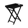 AoForce Acrylic Folding Tray Table Foldable Furniture Desk, Acrylic Serving Tray Top for Living Room, Bed Room, Kitchen Serving Table with Storage(4 Color) (Color : Black) view 1