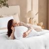 Andency White Queen Size Comforter Set, 3 Pieces Boho Solid Bedding Comforters & Sets, Modern Reversible Soft Lightweight All Season Bed Set for Men Women (90x90Inch Comforter & 2 Pillowcases) view 4