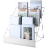 Sintuff Book Display Rack 4-tiered Stand 18" Comic Book Display Rack, White view 1