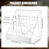Sintuff Book Display Rack 4-tiered Stand 18" Comic Book Display Rack, White view 2