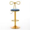 DYPASA Counter Stools Bar Chair Golden Rotatable Lifting Bar Chair Creative Home Furniture Light Luxury High Stool with Metal Knot Shape Backrest Bar Stools (Color : D) view 1