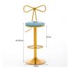 DYPASA Counter Stools Bar Chair Golden Rotatable Lifting Bar Chair Creative Home Furniture Light Luxury High Stool with Metal Knot Shape Backrest Bar Stools (Color : D) view 3