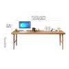 PC Desk Stable Wood Desk Double Home Writing Desk Modern Minimalist Desktop PC Workstation Working Study Table, Easy to Assemble Office Desks (Size : 1.2 Meters) view 3