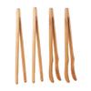 1/2/4pcs Bamboo Toaster Tongs,Reusable Tea Tweezer Food Tongs Toast Clip for Kitchen Accessories(2 Straight & 2 Bent) view 1