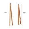1/2/4pcs Bamboo Toaster Tongs,Reusable Tea Tweezer Food Tongs Toast Clip for Kitchen Accessories(2 Straight & 2 Bent) view 2