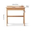 PC Desk Modern Simple Desk Multifunctional Desk Compact Study Writing Table with Cable Hole, Drawer and Hanging Rod Household Wooden Dressing Table Office Desks (Color : Natural, Size : 1 Meter) view 3