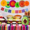 26 Pcs Taco Bout a Party Decoration, Fiesta Party Decorations Include Paper Fans Fiesta Banner Taco Cactus Avocado Sombrero Foil Balloons for Mexican Party Decorations Taco Party view 4
