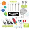 21 Pcs Space Cake Topper for Decorations - Astronaut, Rocket, Planet, and Outer Space Cupcake Toppers for Party Decorations view 2