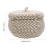 DOITOOL Cotton Rope Storage Basket with Lid, Round Basket with Lid, Decorative Small Woven Baskets for Organizing for Home Storage, Living Room view 4