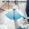 GOFLAME Evaporative Air Cooler Portable, 3-in-1 Air Cooling Fan with Remote Control, 4 Wind Speed, Humidifying Function, 7H Timer, 60 Oscillation Tower Cooling Fan for Bedroom, Living Room White view 3