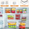 40 PCS Food Storage Containers with Lids Airtight (20 Containers & 20 Lids), Plastic Storage Meal Prep Container-Stackable 100% Leakproof & Microwave Organization and Storage Sets, Lunch Containers view 3