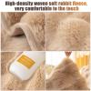 OKYUK Rabbit Plush Sofa Cover, Non-Slip Sofa Cushion Covers, Super Soft Faux Fur Throw Couch Cover, Puffy Couch Cushion Covers Washable Furniture Protector (Khaki, 90 * 180cm) view 3