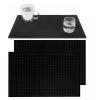 2 Pcs Rubber Bar Mat, Black Waterproof Heat Insulating Anti Slip Coffee Bar Mat Barber Mat for Bar Restaurant 45x30x1cm view 1