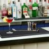 2 Pcs Rubber Bar Mat, Black Waterproof Heat Insulating Anti Slip Coffee Bar Mat Barber Mat for Bar Restaurant 45x30x1cm view 4