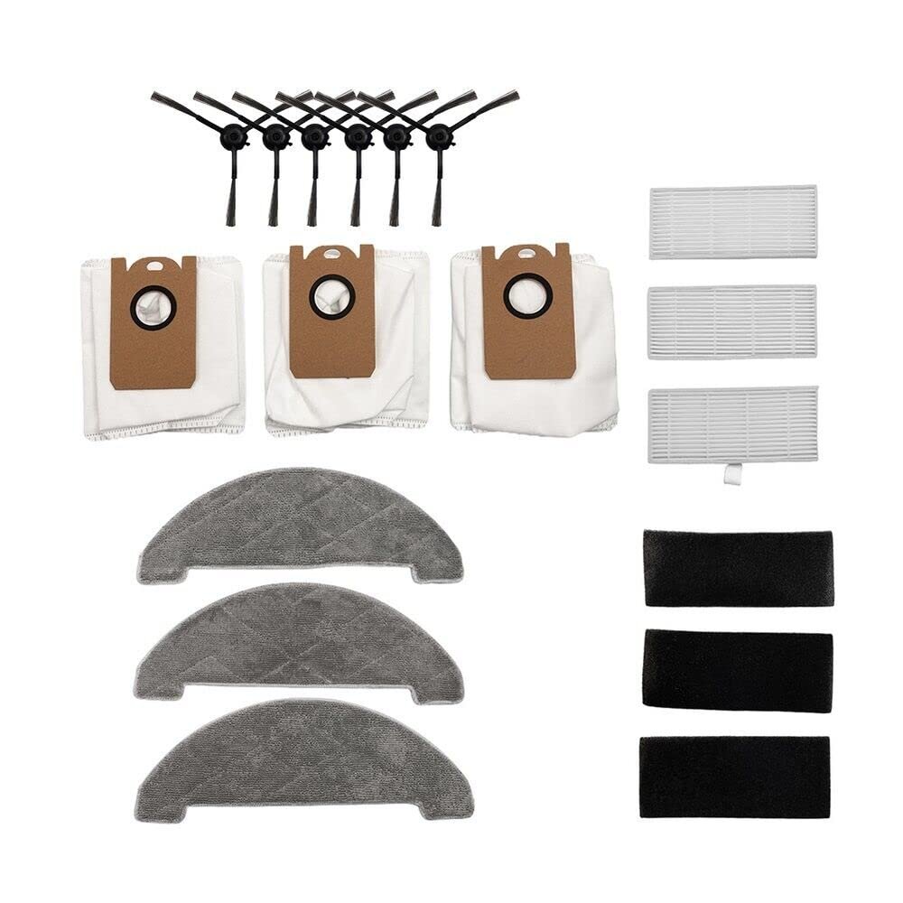 Luxuypon Replacement Mop Pads Dust Bags Compatible with Laresar L6 Pro Ultenic T10 Robot Vacuum Cleaner