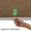 Tonature Free-Stop Cordless Shades with Valance, Natural Woven Cordless Blinds, Room Darkening Roller Shades for Home, Roller Window Shades, Door Blinds for Windows, Brown, 61.5" W x 78" H view 4