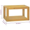 Bopdu Wall-Mounted Bathroom Cabinet 23.6"x17.7"x13.8" Solid Teak Wood, Toilet Storage Cabinet Shelves, Medicine Cabinets for Bathroom Laundry Room Kitchen view 2