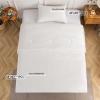 COTTEBED White Twin Bed Comforter Set - XL Twin Bedding Size Down Comforter with Pillow Sham Super Soft Fluffy Comfortable PolyCotton for Kids College Dorm Boys Girls School All Season Use Twin/TwinXL view 4