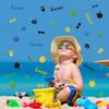 Hying 200 Pieces Summer Confetti Decorations for Table, Summer Ice Cream Sequins Glitter Yellow Blue Table Confetti Sea Fish Sunglasses Paper Confetti Decoration for Summer Holiday Beach Party Favors view 3