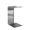 Acrylic Side Light Luxury Sofa Tea Table Italian Minimalist Side Table Nordic Net Red Clear Glass Living Room Corner (Smoke) view 1