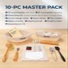 Clearance Final Stock - Lorzon Banneton Bread Proofing Basket Gift Set of 2 (10" Round & Oval Rattan) - Sourdough Bread Baking Supplies Making Tools with Bakers Couche & Sourdough Starter Kit view 2