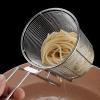 Fenteer Round Wire Fry Basket Easy Storage Deep Fry Basket French Fries Basket Multipurpose Portable Food Fried Basket for Dumplings Pasta Cooking, 13.5cm view 2