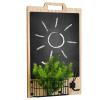 MAXHID Wall-Mounted Chalkboard Sign with Metal Basket and Hook,Decorative Family Message Board, Rustic Wall Decor for Entryway,Kitchen,Cafe, Store view 1