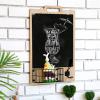 MAXHID Wall-Mounted Chalkboard Sign with Metal Basket and Hook,Decorative Family Message Board, Rustic Wall Decor for Entryway,Kitchen,Cafe, Store view 2