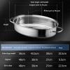 15/17 inch Oval Turkey Roasting Pan High Dome Chicken Roaster Pot Stainless Steel Fish Steamer with Rack and Lid for Roasting Vegetables Prime Rib Poultry (Extra large) view 3