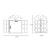 MAXHID Wall-Mounted Decorative Chalkboard with Window Design,Erasable Chalk Message Board,for Kitchen Living Dining Room Entryway Decor (Color : Beige) view 4