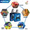 Sweetude 30 Pcs Video Game Gift Bag with Handle Game Party Supplies Reusable Gaming Non Goody Bag, 2 Styles(Blue) view 4