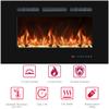 36" Electric Fireplaces Inserts, Recessed & Wall-Mounted Fireplace Heater with Thermostat, Multicolor Flames,Timer, Log & Crystal, 750/1500W view 3