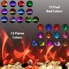 36" Electric Fireplaces Inserts, Recessed & Wall-Mounted Fireplace Heater with Thermostat, Multicolor Flames,Timer, Log & Crystal, 750/1500W view 4