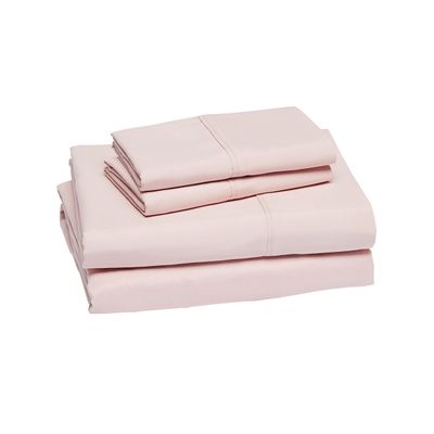 Favor Homes Blush Pink Bedding Luxury 4 Piece Twin Sheet Set 1 Flat, Sheet 21 Inch Deep Pocket Fitted Sheet & 2 Pillowcases