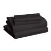 Favor Homes Black Bedding Luxury 4 Piece Twin Sheet Set 1 Flat, Sheet 21 Inch Deep Pocket Fitted Sheet & 2 Pillowcases view 1