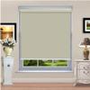 100% Blackout Roller Window Shades- Cordless Room Darkening Blinds, Door Shade with Thermal Insulated Bedroom Shades UV Rays Blocking, 59 "W x 42" H Beige, Safety for Home view 1