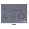 8.7x11.8in Coffee Tampers Mat, Portable PVC Polished Back Coffee Tamping Pad, Prevent Skid Tamper Station Mat for Bar, Cafe, Home, Compact Countertop Accessories(Gray) view 2