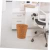 Levemolo Rattan Woven Trash Can, Brown, Open-Top, 24.5cm x 21cm x 16cm view 4
