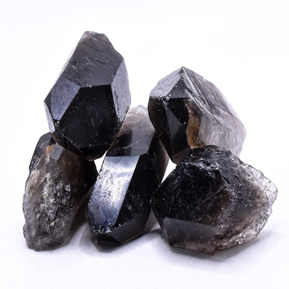 HQRP 1PC Dark Smoky Quartz Rough Point Natural Sparkling Gemstone Crystal Mineral Raw Specimen Stick - Brazil