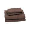 Favor Homes Brown Bedding Luxury 4 Piece Twin Sheet Set 1 Flat, Sheet 21 Inch Deep Pocket Fitted Sheet & 2 Pillowcases view 1