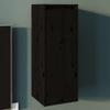 CUMYZO Wall Cabinet Black 11.8"x11.8"x31.5" Solid Wood Pine 7.35kg/16.17ib Wall Shelves & Ledges view 1