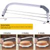 Adjustable Cake Slicer, Stainless Steel 3- Wires Cake Cutter and Leveler Layer Cakes Baking Tool for 20in Cake 20.5x8.7in view 3