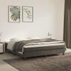 CUMYZO Box Spring Bed with Mattress Dark Gray 76"x79.9" King Velvet 65.3kg/143.66ib Beds & Bed Frames view 1
